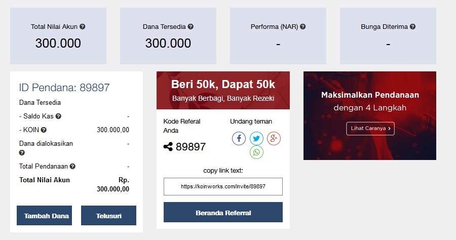 Dashboard-KoinWorks