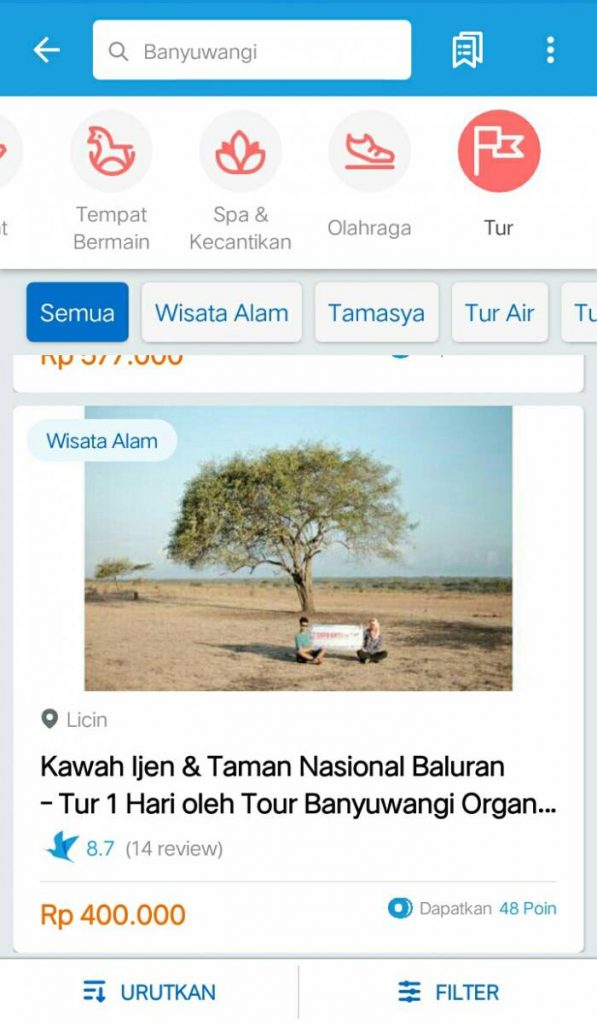 Paket Tur Ijen dan Baluran Traveloka Xperience