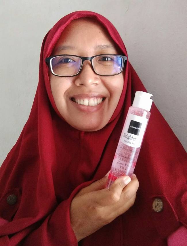 Hasil perawatan 3 minggu dengan Scarlett Face care