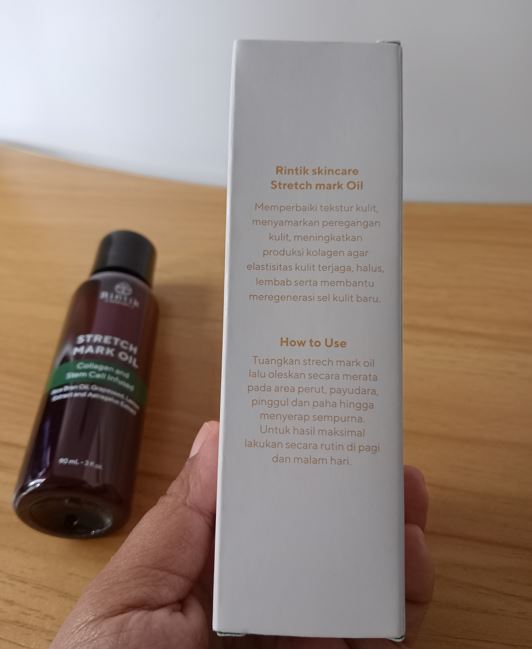 Cara menggunakan Rintik Stretchmark Oil
