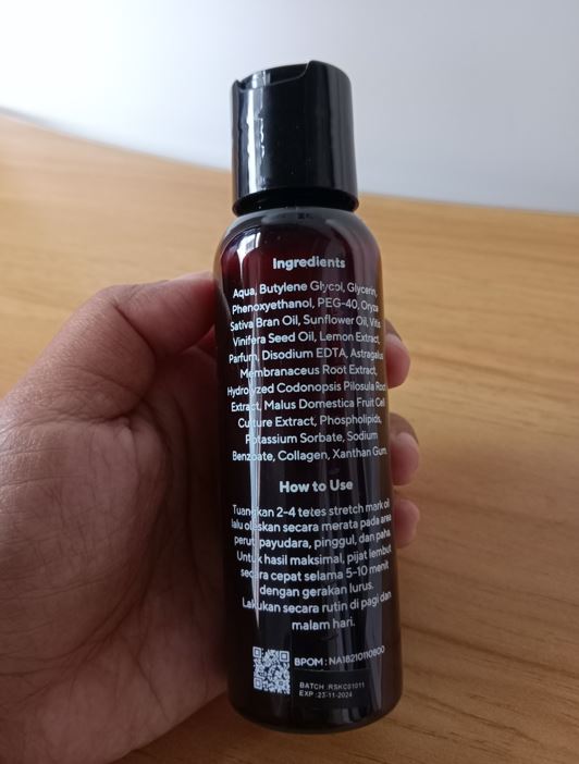 Ingerdients Rintik Stretchmark Oil