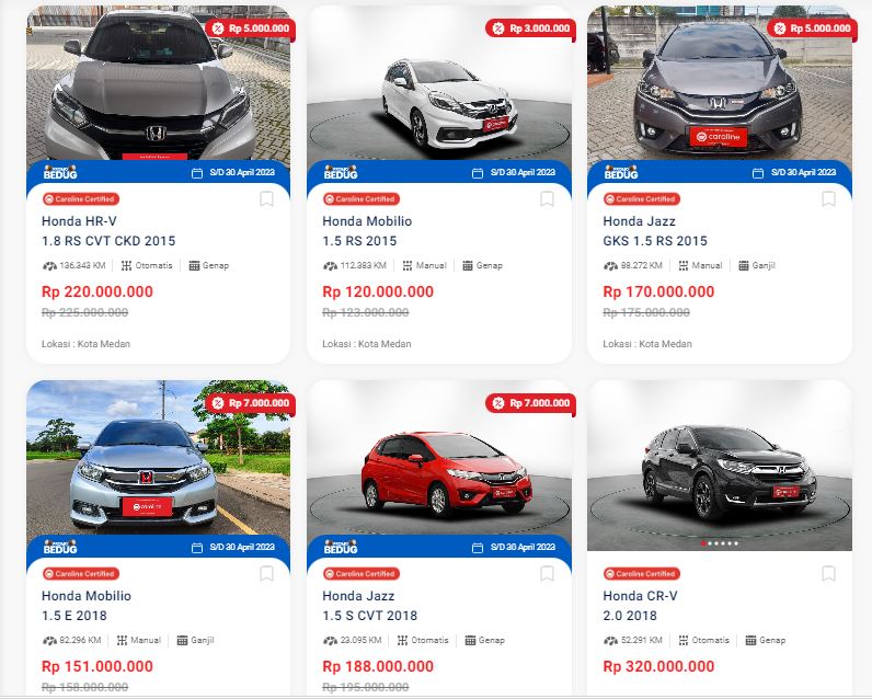 Mobil Honda Bekas Caroline.id