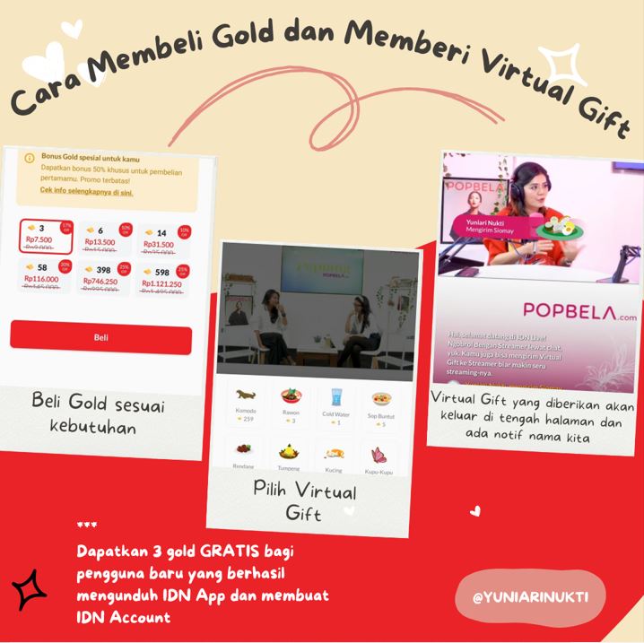 Cara Memberi Virtual Gift IDN Live